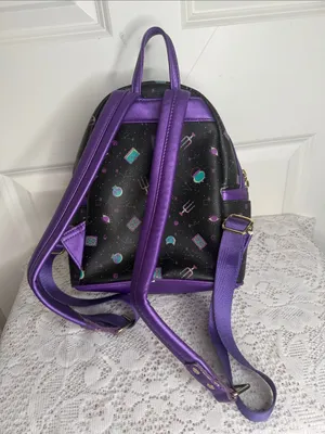 Hocus Picus Disney Parks Loungefly Black & Purple Mini Backpack thumbnail 6