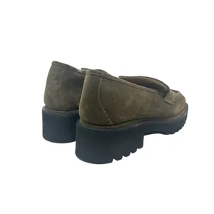 275 Central Penny Loafers Flats Suede‎ Olive Green Brown Size 37.5 US 7.5 thumbnail 7