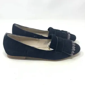 Boden Melody Suede Loafers Black‎ & Pewter Fringe Flats Size 36 / US 5.5 thumbnail 5
