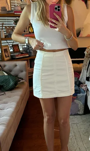 Free People white skirt  thumbnail 1
