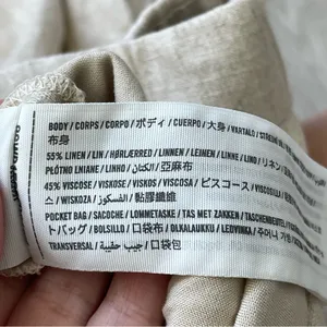 Abercrombie & Fitch Pants linen tailored straight leg womens Beige size 8 short thumbnail 6