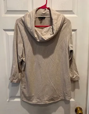 Tommy Hilfiger Womens Beige Cowl Neck Long Sleeve Sweater Top‎ Size XL thumbnail 1