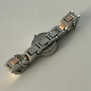 Women’s Two-tone Crystal Bezel Rose Gold Dial Watch Working New Battery thumbnail 5