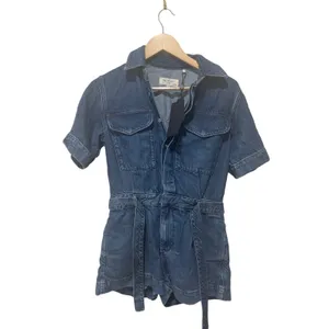 Rag &‎ Bone Featherweight Surplus Romper Size XXS Blue thumbnail 6