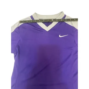 Nike Dri-FIT Purple Grey V-Neck Performance Jersey Shirt 707183-544 Womens Small thumbnail 4