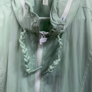 Fabletics mint green lightweight full zip pocket hooded windbreaker jacket XXL‎ thumbnail 4