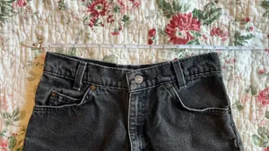 Levi’s Cutoffs Black Denim Shorts Orange Tab thumbnail 7