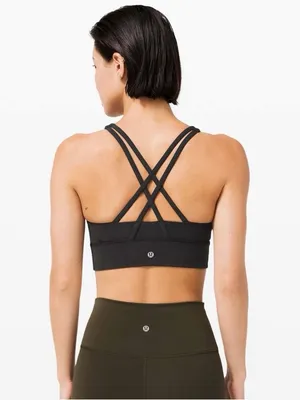 Lululemon Energy Bra High Neck Long Line *Tough, Black, Size 4 thumbnail 3