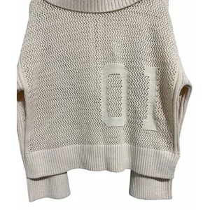 Anthropologie Daily Practice Half-Zip‎ Oversized Pullover Sweater Cream Medium thumbnail 6