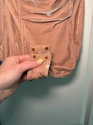 Lulus Velvet Bodysuit Blush Luxurious Life Pink Strapless thumbnail 6