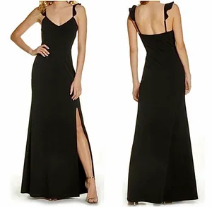WAYF NWOT The Mina Ruffle Strap Gown In Black thumbnail 13