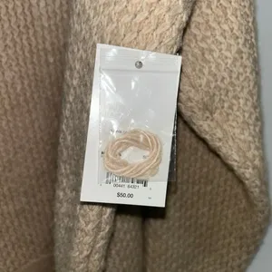 NWT Nine West Women's Knit V-Neck Sweater - Beige thumbnail 6