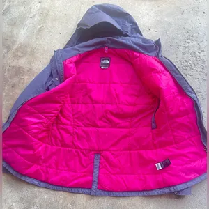North Face HyVent Ski Jacket Purple with hoodie Medium thumbnail 2