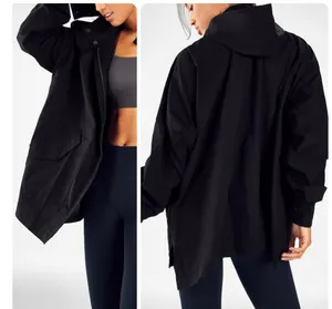 Fabletics black ruched utility jacket  thumbnail 2
