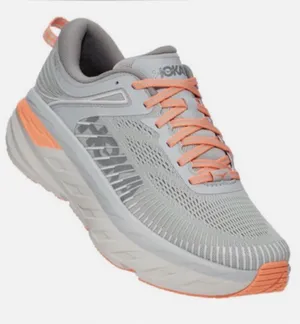 Hoka One One Bondi 7 Running Gray Harbor Mist Comfort Sneakers Size 5.5 thumbnail 1