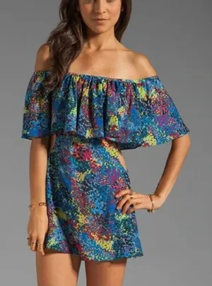 REVOLVE For Love &‎ Lemons Martini Dress In Blue Side Cut Outs Size Large thumbnail 1