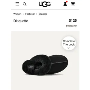UGG Disquette Black Suede Platform Sheepskin Slippers Womens 9 thumbnail 5