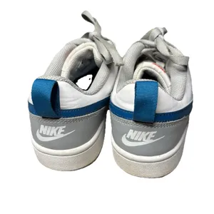 Nike Court Borough Low 2 Women's 7.5 Big Kids 6Y White Gray Blue BQ5448-117 thumbnail 4