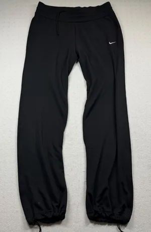 Nike Dri-FIT Joggers Womens Medium Black Lightweight Athletic Pants thumbnail 1