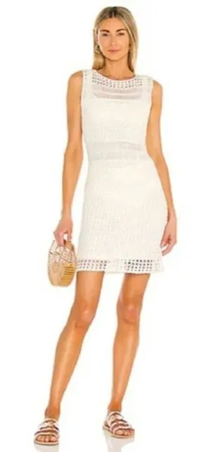 Anthropologie Line & Dot Karolina Crochet White‎ Dress Size: M thumbnail 1