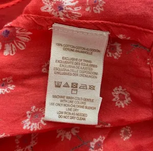 Free People Never A Dull Moment Top Red White Floral V-neck Boxy thumbnail 9