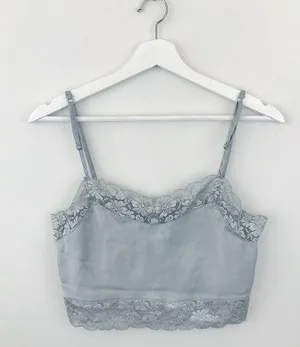Brandy Melville Blue Silk Top thumbnail 3