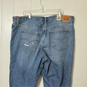 Levi’s 94 Baggy Jeans Women’s 20W NWT Mid Rise Straight Leg 90s Vintage Distress thumbnail 8
