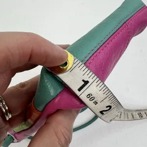 ILI New York Small Crossbody Bag Multi Color Patchwork Leather Tassel Boho Mini thumbnail 11