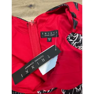 Trixxi Clothing Company Floral Fit & Flare Mini Dress Size M Red NWT thumbnail 8