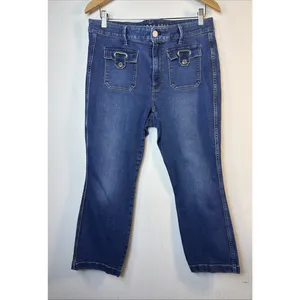White House Black Market Novelty Pocket Boot Crop Jeans 12 bohemian y2k retro thumbnail 2