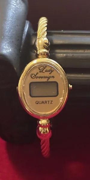 Vintage Gold Tone Lady Sovereign Quartz Digital Watch - Untested thumbnail 1