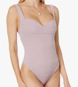 Free People Intimately Duo Corset Cami Bodysuit Dusty Lilac Sweetheart‎ Neck S thumbnail 1
