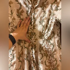 Julia Amory Striped Floral Maxi Shirt Dress thumbnail 5