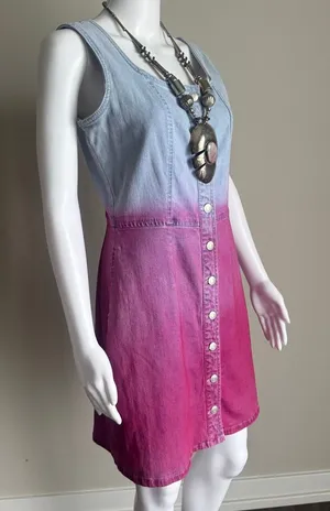 Jordache Vintage Ombré Denim Dress Size S NWOT thumbnail 1
