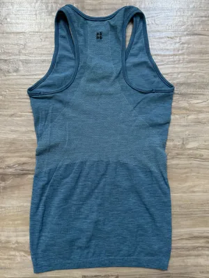 Sweaty Betty Teal Seamless Racerback Tank thumbnail 2