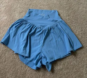 Blue Flowy Crossover Shorts Size XS thumbnail 1