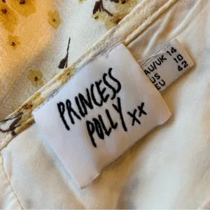 Princess Polly Nellie Yellow Floral V-Neck Mini Dress - Size 10 (US) thumbnail 6