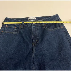 Abercrombie & Fitch Curve Love 90s Mid Rise Straight Jeans Womens 30 Blue Denim thumbnail 6
