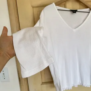 Vintage Y2K 100% Cotton Lauren Ralph Lauren Ribbed 3/4 Sleeve top Lettuce Hem thumbnail 3