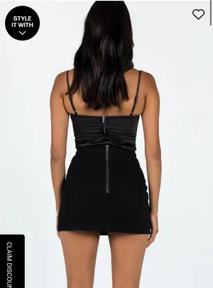 Princess Polly THE LOLA MINI SKIRT BLACK thumbnail 2