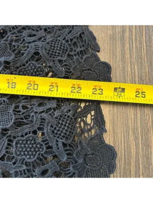 CAbi Black Crochet Lace Top S Dark Romantic Gothic Boho Whimsigoth Witchy thumbnail 6