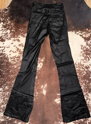 Edikted Leather Flare Pants thumbnail 2