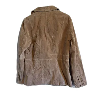 Wilsons Leather Women's Vintage Suede Blazer Jacket‎ Tan Brown Large thumbnail 7