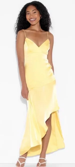 Wild Fable Women's Sleeveless Satin Asymmetrical Maxi A-Line Dress thumbnail 1