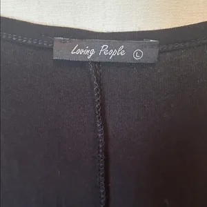 Loving People cropped onesie romper sz L black thumbnail 3