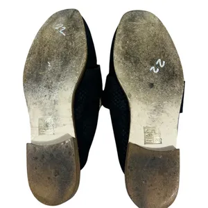 Free People At Ease Snakeskin Embossed Loafer Mules Black Boho Chic Size 37 thumbnail 5