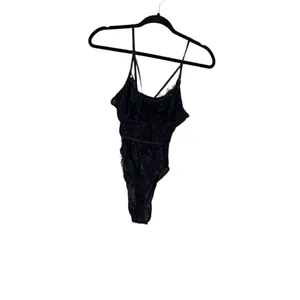 Women's Unbranded Black Lace Chemise & Slip, Size S thumbnail 8