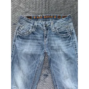 Rock Revival Jeans‎ Womens Blue Scarlett Easy Crop Wash Denim Size 26 thumbnail 2