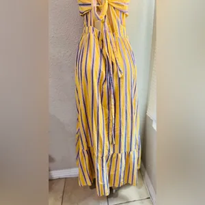 ASOS crop top maxi dress yellow size US 8 thumbnail 13