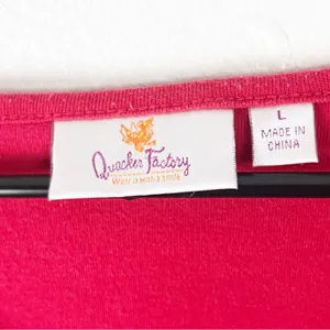 QUACKER FACTORY Red Long Sleeves Embellished Beaded Patriotic Top, Size Large thumbnail 3